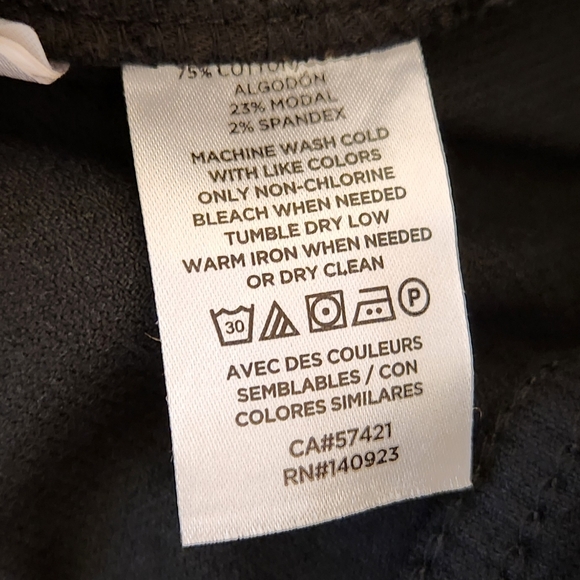 LOFT Curvy High Waist Skinny Velvet Pants Black, size 12 - Picture 7 of 11